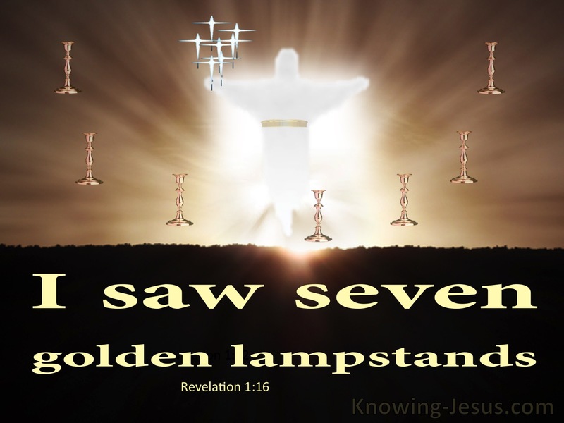 Revelation 1:12 Seven Golden Lampstands (beige)